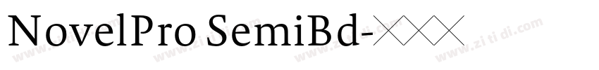 NovelPro SemiBd字体转换